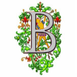 monogram B bugler royal floral art Photo Sculpture photo sculptures