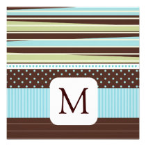 Monogram Baby Photo Announcements