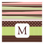 Monogram Baby Photo Announcements