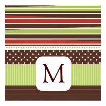 Monogram Baby Photo Announcements