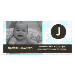 monogram baby photo card