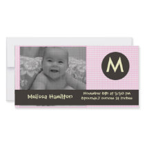 monogram baby photo card photo cards by cute4kids monogram baby photo card photo cards