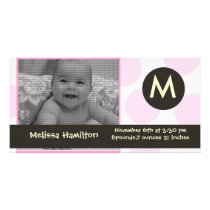 monogram baby photo card photo cards by cute4kids monogram baby photo card photo cards