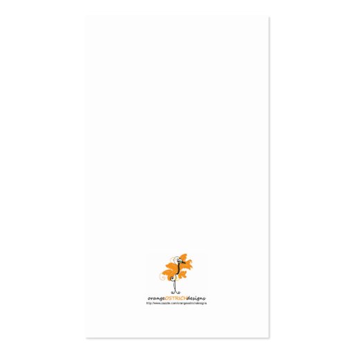 Monogram Ballon Baby Shower Party Favor Tag Business Card Template (back side)