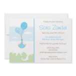 Monogram Balloon Baby Shower Invitation - Boy