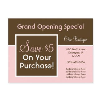 Monogram Band [pink & brown] Promo Postcard postcard