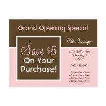 Monogram Band [pink & brown] Promo Postcard