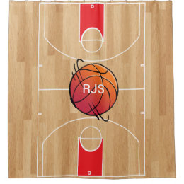 Monogram Basketball on basketball court