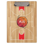 Monogram Basketball on Basketball Court Clipboards