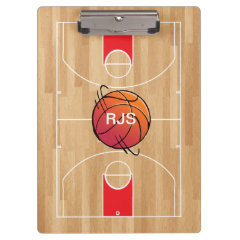 Monogram Basketball on basketball court Clipboards