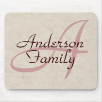 Monogram Beige (Family) Mousepad