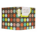 Monogram binders, colorful polka dots