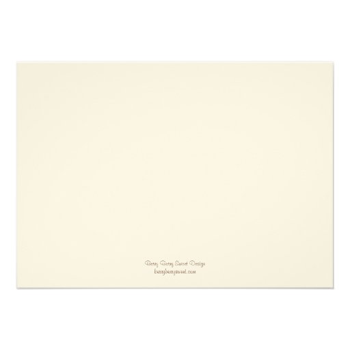 Monogram Birds Wedding Invitation - Latte