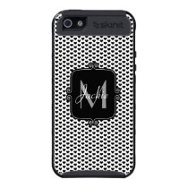 Monogram Black and White Hearts iPhone 5 Cover
