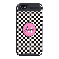Monogram Black Checkered Skinit iPhone 5 Cover