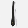 Monogram Black Leather Custom Graduation Tie