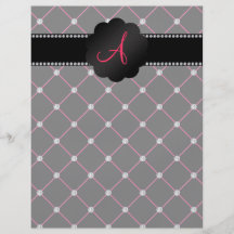 Monogram Black pink diamonds Custom Flyer