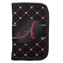 Monogram Black pink diamonds Organizers