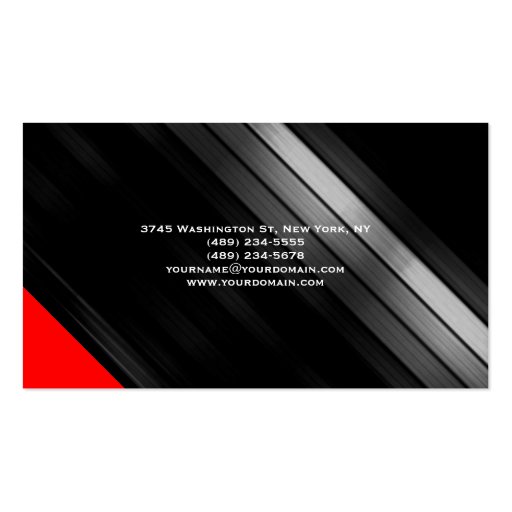 Monogram Black Red Consultant Business Card (back side)