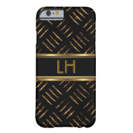 Monogram Black Rust Gold Brown Look iPhone 6 Case