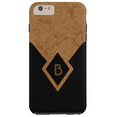 Monogram Black Tan Classy Tough iPhone 6 6S Plus Tough iPhone 6 Plus Case