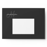 Monogram Black Wedding Invitation Envelopes