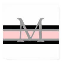 Monogram Black White Pink Grey Wall Art Canvas posters by monogramgallery Monogram Black White Pink Grey Wall Art Canvas posters