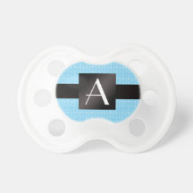 Monogram blue bubbles baby pacifier