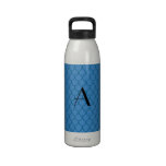 Monogram blue dragon scales reusable water bottles