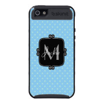 Monogram Blue Polka Dots Skinit iPhone 5 Cover