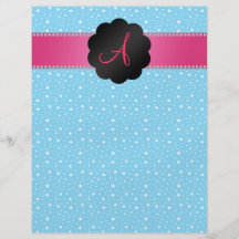 Monogram blue stars flyer design