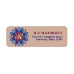 Monogram Bohemian Earth Address Label