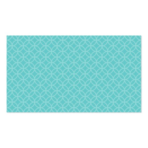 MONOGRAM bold geometric circles turquoise pink Business Card Templates (back side)
