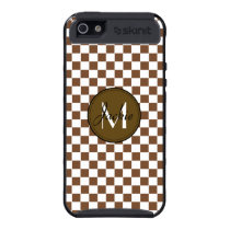Monogram Brown Checkered Skinit iPhone 5 Cover