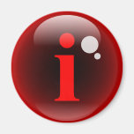 Monogram Bubble i Fridge Magnet