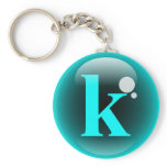 Monogram Bubble K Keychain