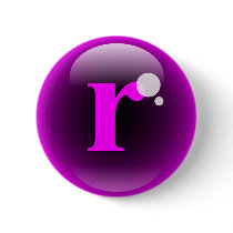 Monogram Bubble R Pins