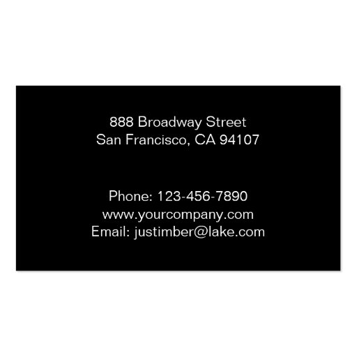 Monogram Business Card (back side)