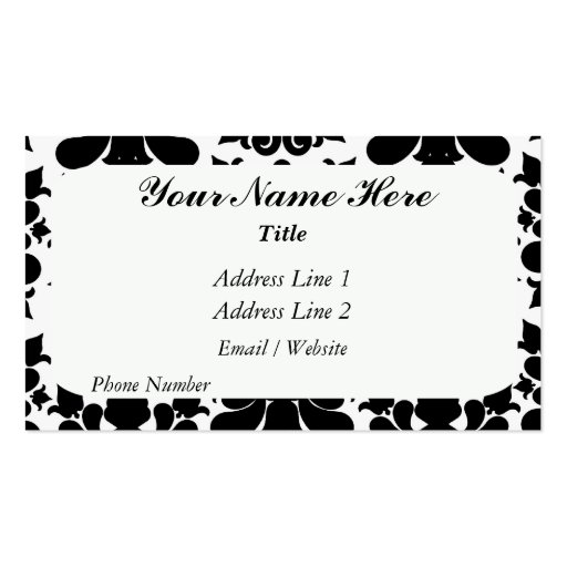 Monogram Business Card (back side)