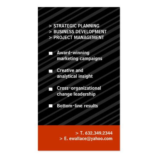 Monogram Business Card (back side)