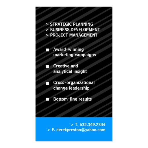 Monogram Business Card (back side)