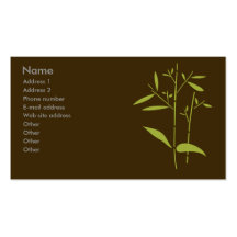 Monogram Business Card - Bamboo