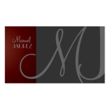 Monogram Business Card en retro colors