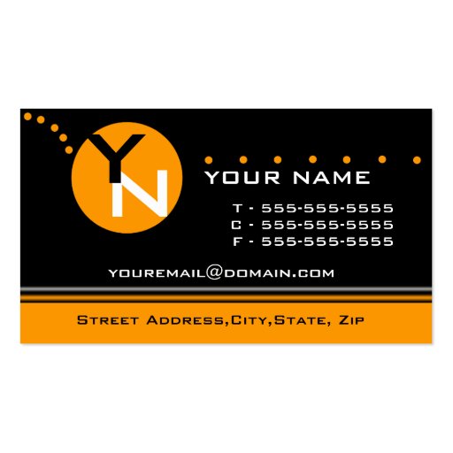 Monogram Business Card Template (back side)