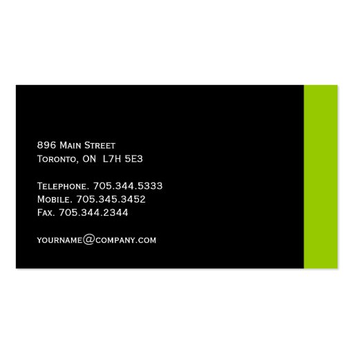 Monogram Business Cards (back side)