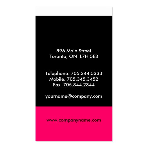Monogram Business Cards (back side)