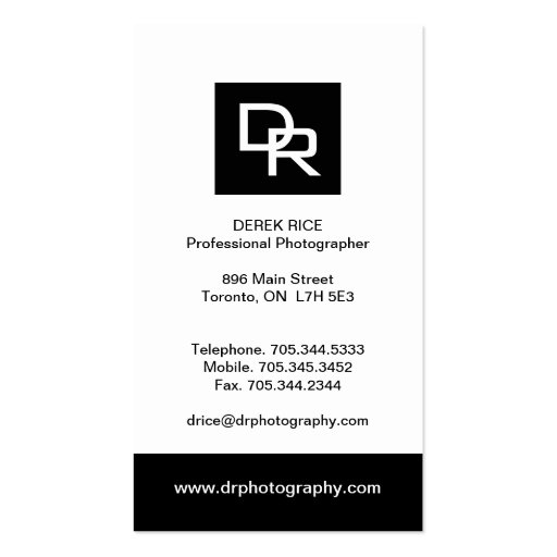 Monogram Business Cards (back side)