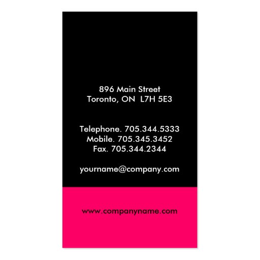 Monogram Business Cards (back side)