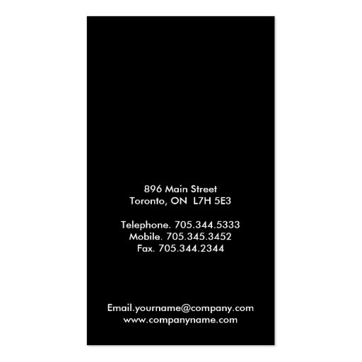 Monogram Business Cards (back side)