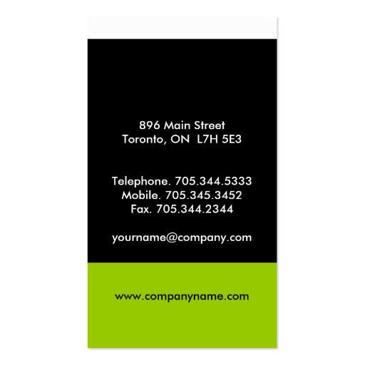 Monogram Business Cards (back side)